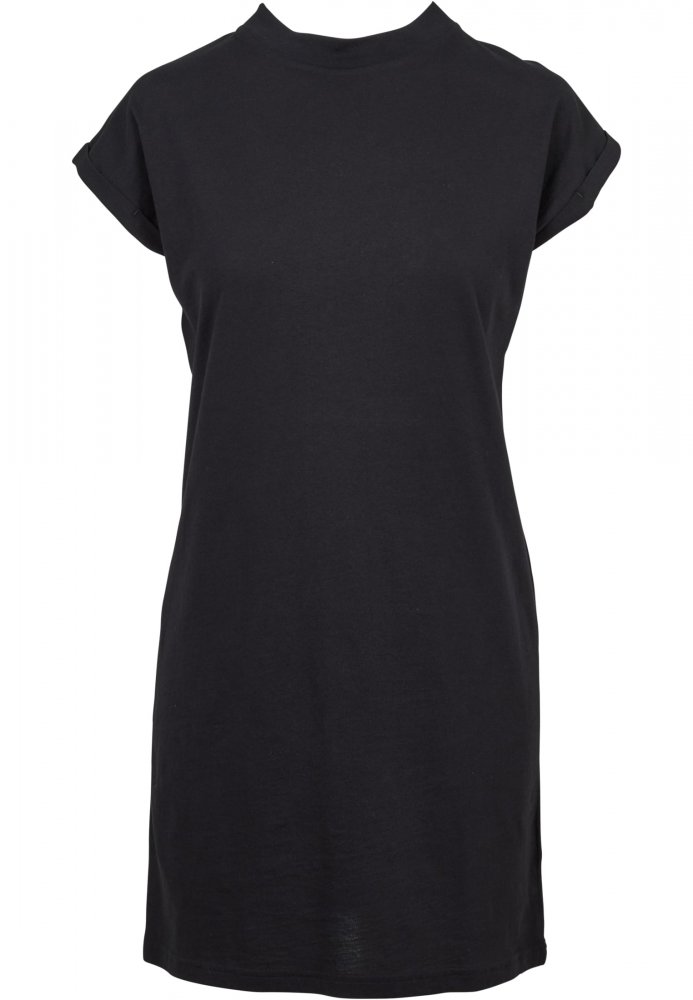 Ladies Turtle Extended Shoulder Dress - black XS