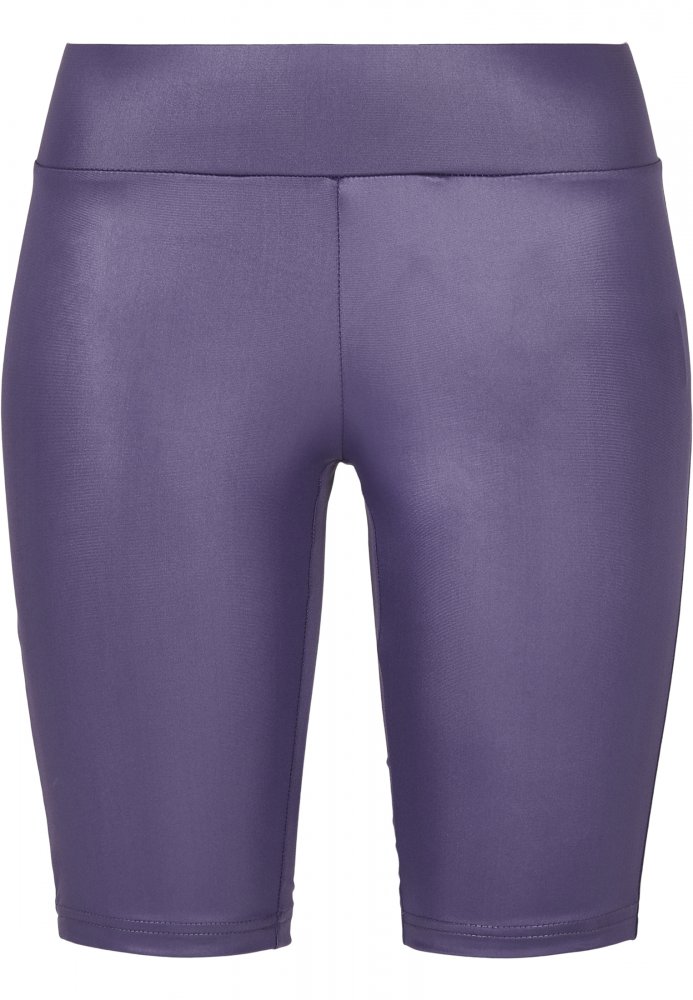 Ladies Synthetic Leather Cycle Shorts - darkduskviolet XXL