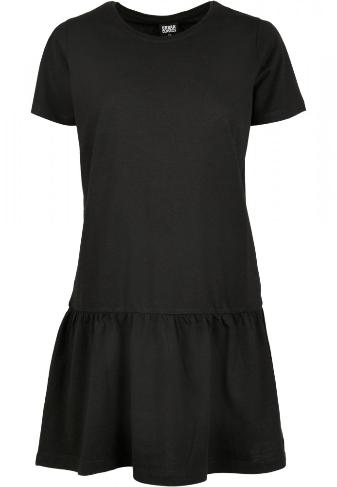 Ladies Valance Tee Dress - black 5XL