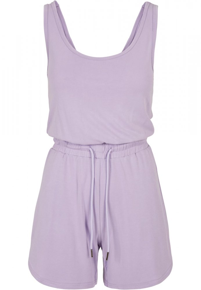 Ladies Short Sleeveless Modal Jumpsuit - lilac XL