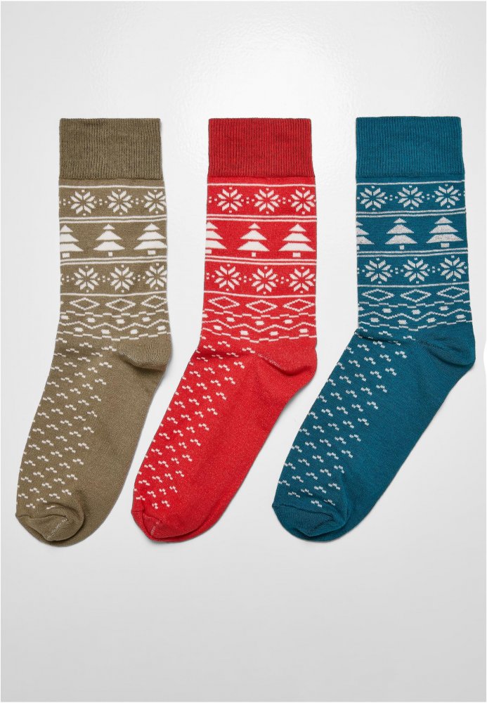 Norwegian Pattern Socks 3-Pack 39-42