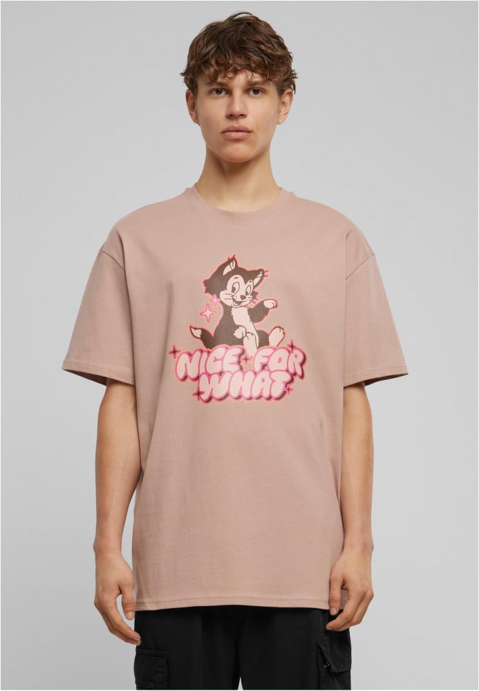 Nice for what Heavy Oversize Tee - duskrose L