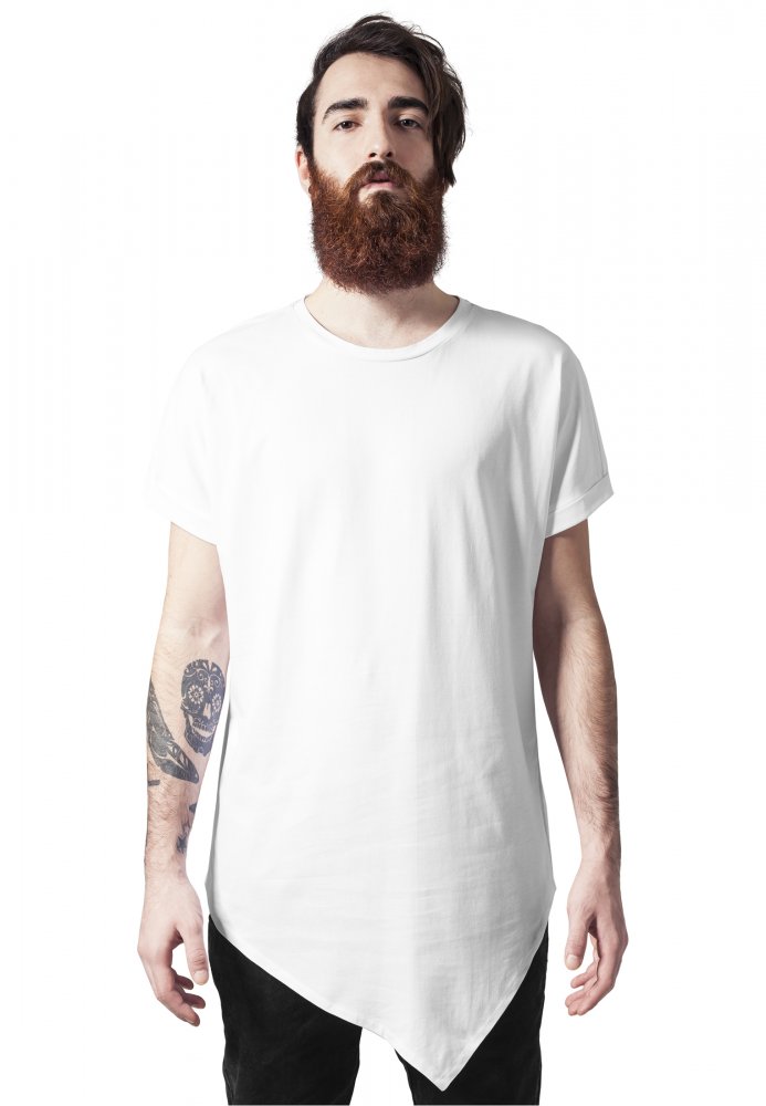 Asymetric Long Tee - white XXL