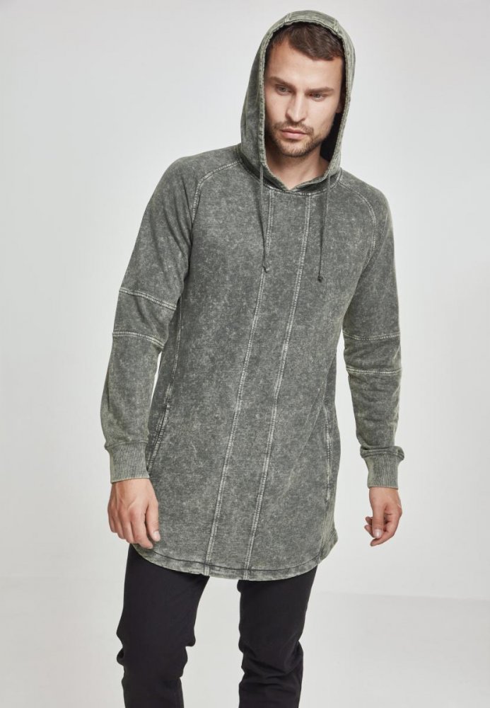 Terry Acid Washed Long Shaped Hoody M