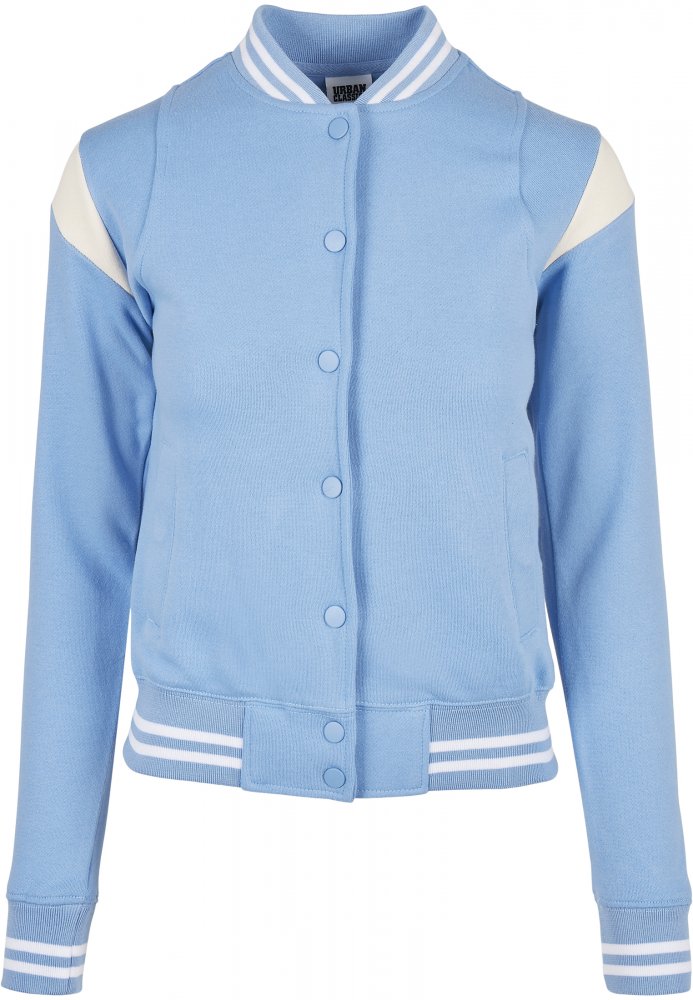 Ladies Inset College Sweat Jacket - clearwater/whitesand M