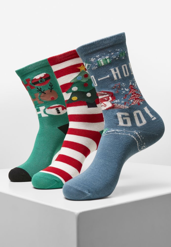 Ho Ho Ho Christmas Socks 3-Pack 39-42