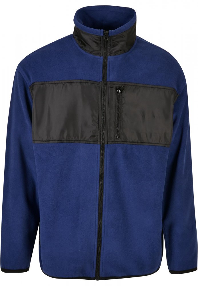 Patched Micro Fleece Jacket - spaceblue 5XL