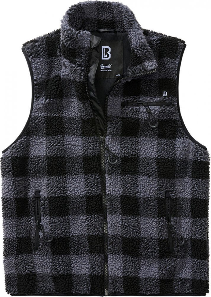 Teddyfleece Vest Men - black/grey 5XL
