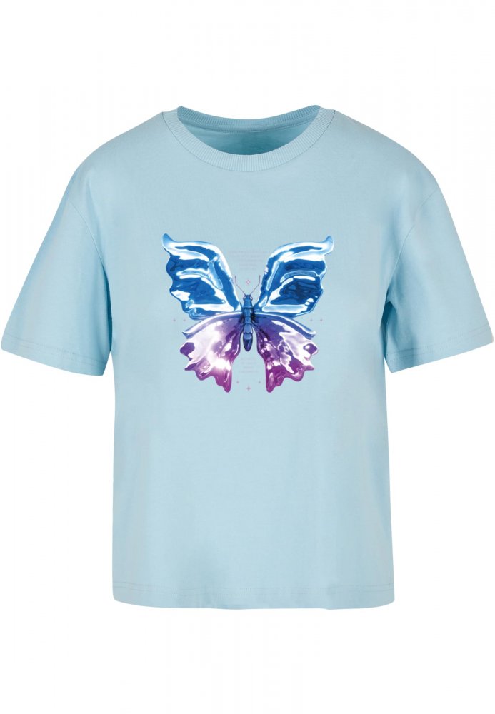 Chromed Butterfly Tee - oceanblue L