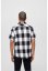Pánska košeľa Brandit Checkshirt Halfsleeve - biela, čierna