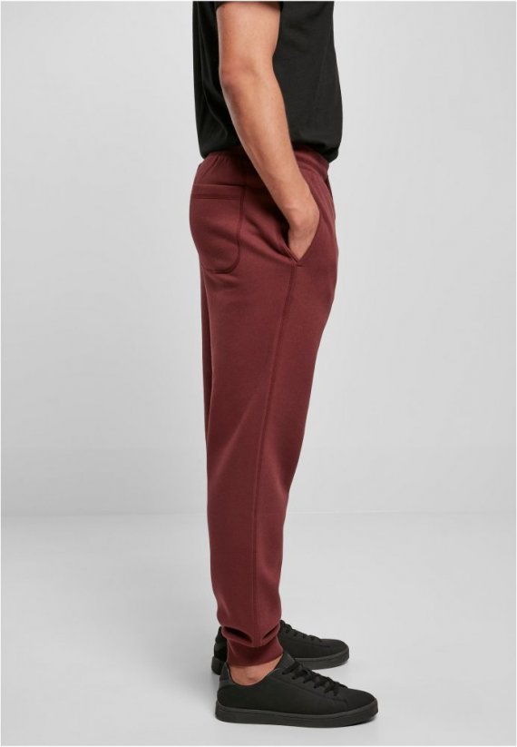 Męskie spodnie dresowe Urban Classics Basic Sweatpants - ciemno czerwony