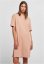 Dámské šaty Urban Classics Organic Oversized Slit Tee Dress amber