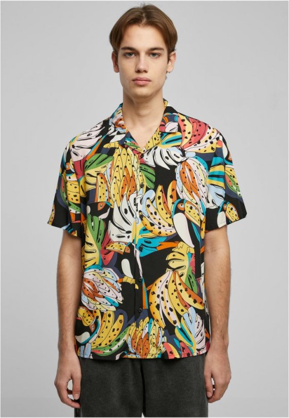 Barevná pánská košile Urban Classics Viscose AOP Resort Shirt