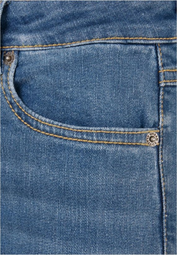 Dámské jeansy Urban Classics Ladies High Waist Flared Denim Pants - midstone washed