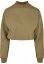 Ladies Cropped Oversized Sweat High Neck Crew - tiniolive