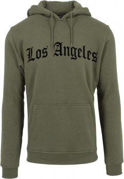 Los Angeles Wording Hoody - olive