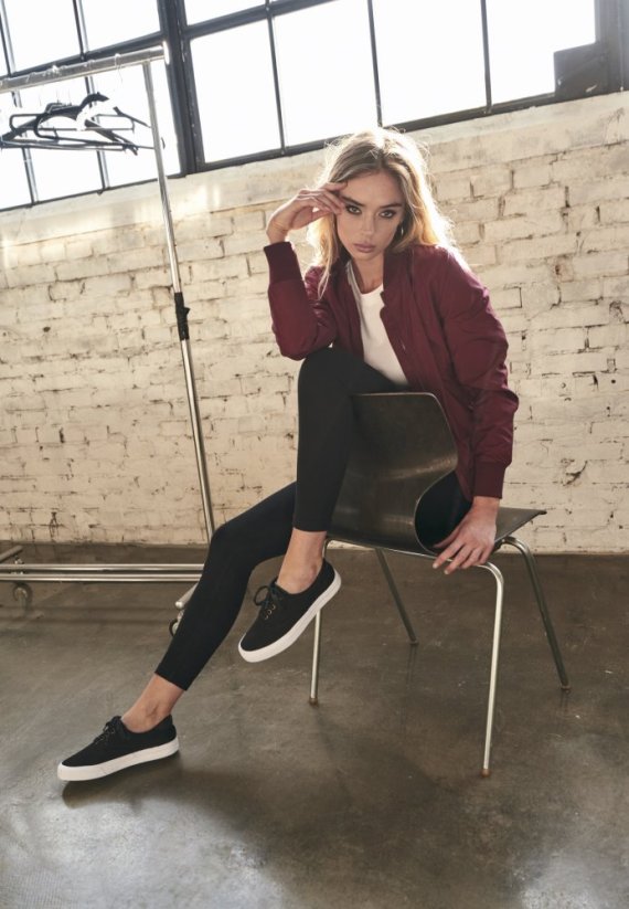 Dámská jarní/podzimní bomber bunda Urban Classics - vínová