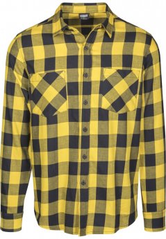 Koszula flanelowa męska Urban Classics - czarno żółty