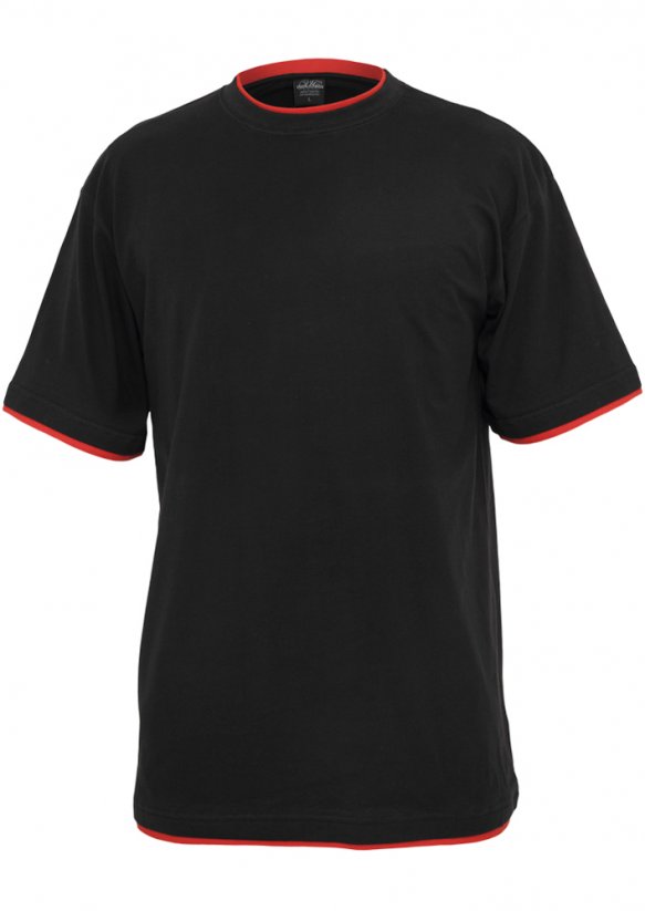 T-shirt Urban Classics Contrast Tall Tee - blk/red