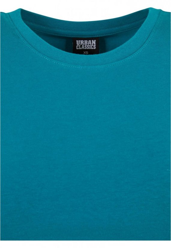 Ladies Stretch Jersey Cropped Tee - watergreen