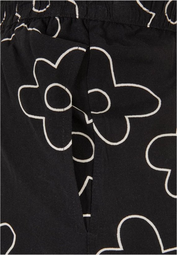 Dámska sukňa Urban Classics Ladies Viscose Midi - blackflower