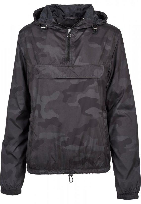 Ladies Camo Pull Over Jacket - darkcamo