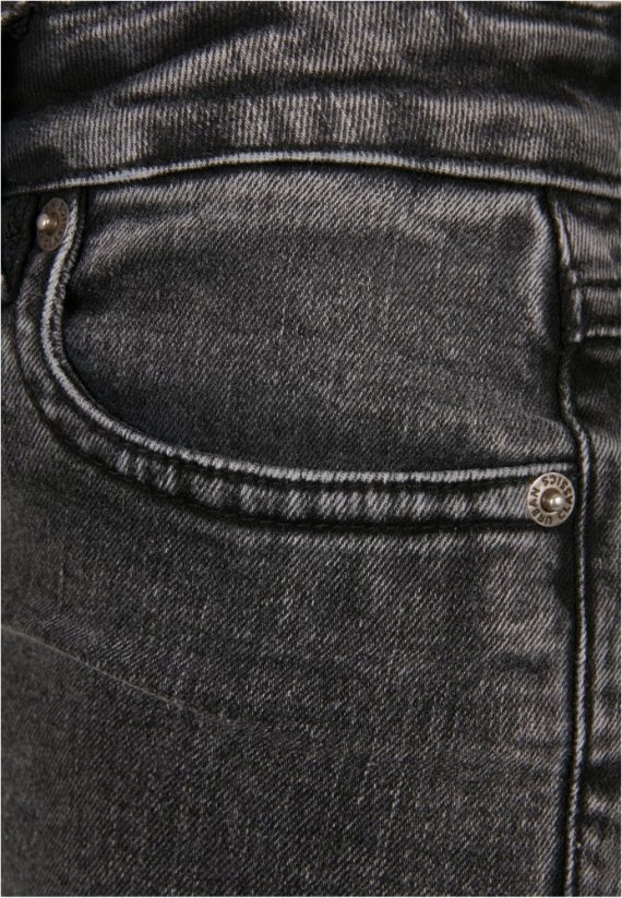 Dámske jeansy Urban Classics Ladies High Waist Flared Denim Pants - black heavy washed