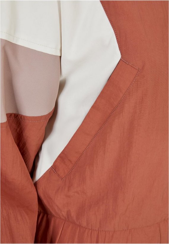 Ladies Short 3-Tone Crinkle Jacket - terracotta/whitesand/duskrose