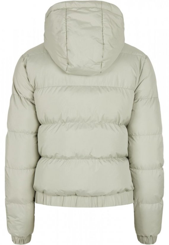 Dámska zimná bunda Urban Classics Ladies Hooded Puffer Jacket - pastelovo zelená