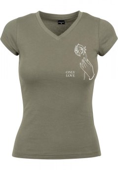 Ladies Only Love Tee - olive