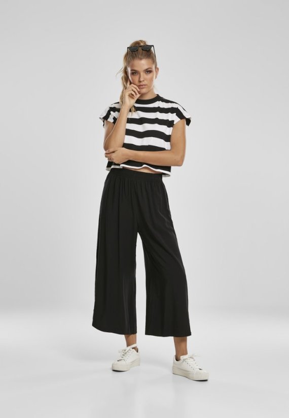 Čierno/biele dámske tričko Urban Classics Stripe Short