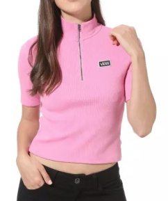 Tričko Vans Studio SS Polo fuchsia pink