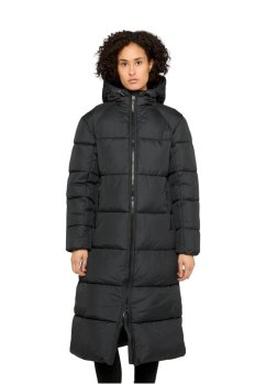 Ladies Ultra Long Coat - black
