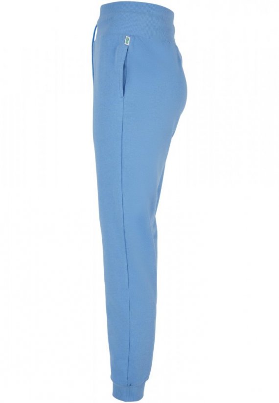 Damskie spodnie dresowe Urban Classics Organic High Talia - niebieskie