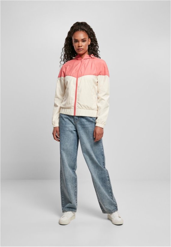 Růžovo béžová dámská jarní/podzimní bunda Urban Classics Ladies Arrow Windbreaker