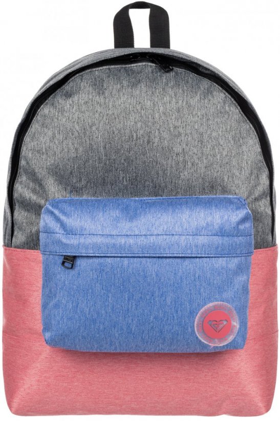 Dámsky batoh Roxy Sugar Baby Colorblock 16l - šedý/modrý/červený