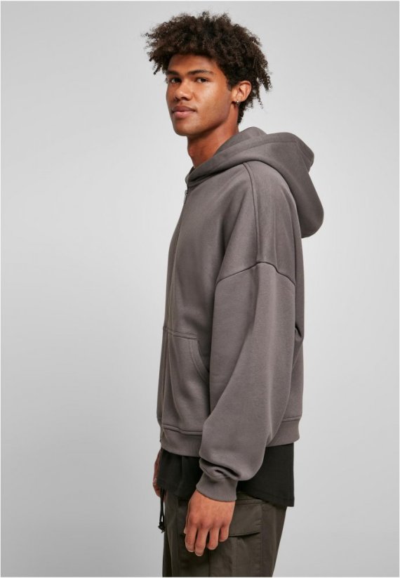 Pánska mikina Urban Classics Organic 90 Zip Hoody - darkshadow