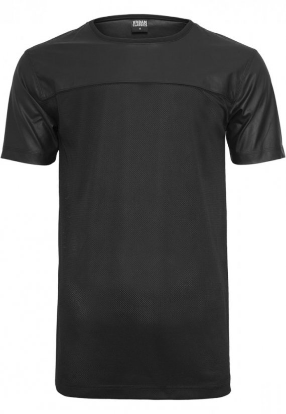 T-shirt Urban Classics Football Mesh Long Jersey - blk/blk