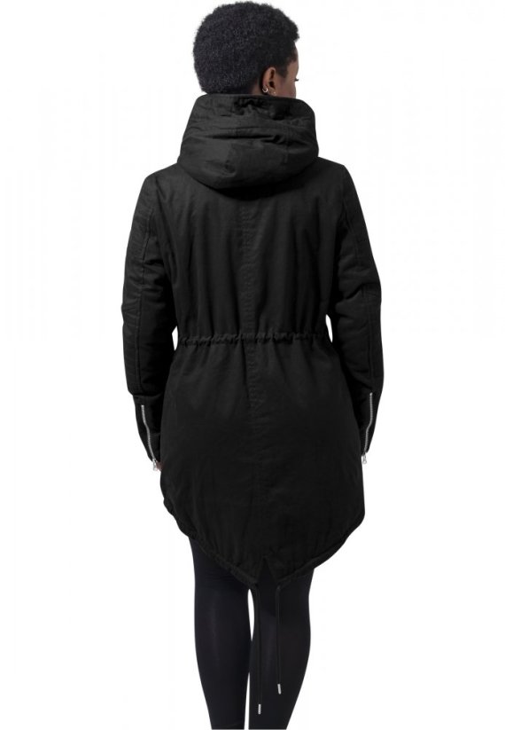 Bunda Urban Classics Ladies Sherpa Lined Cotton Parka - black