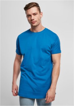 Long Shaped Turnup Tee - sporty blue