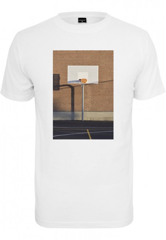 Pizza Basketball Court Tee - white