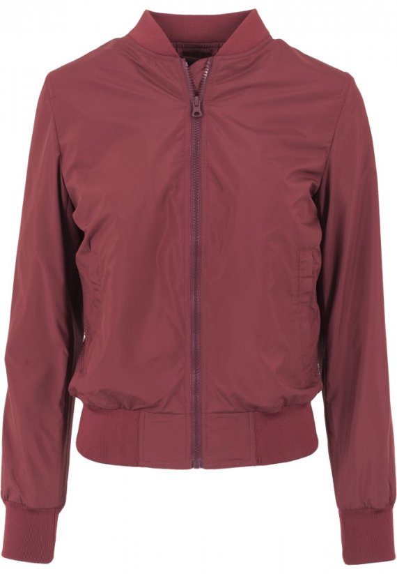 Dámská jarní/podzimní bomber bunda Urban Classics - vínová