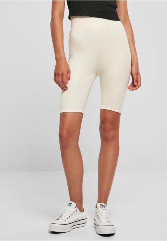 Ladies High Waist Cycle Shorts - whitesand