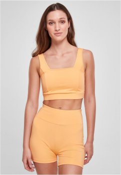Ladies Recycled Squared Sports Bra - paleorange