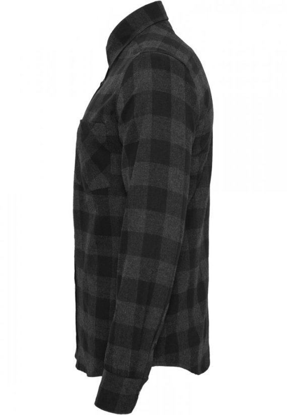 Koszula flanelowa męska Urban Classics - czarno szary