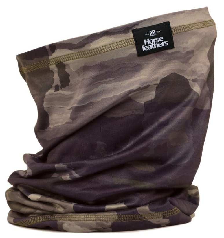 Maskáčová šatka Horsefeathers Lightweight Neck Warmer - hnedé camo