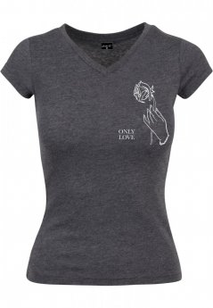 Ladies Only Love Tee - charcoal