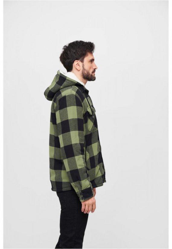Pánská bunda Brandit Lumberjacket Hooded - černá,olivová