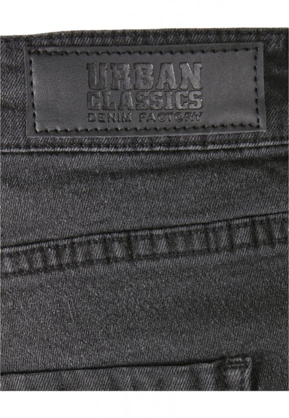 Jeansy Urban Classic Slim Fit Zip Jeans - real black washed