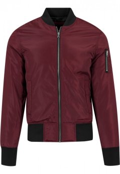 Pánska bomber bunda Urban Classics 2-Tone - vínová
